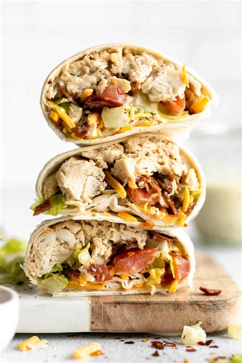 easy chicken bacon wraps  ranch midwest foodie