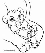 Coloring Baby Lion King Pages Simba Cub Kids Disney Colouring Arms His Mother Print Printable Color Cubs Clipart Template Nala sketch template