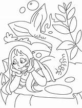 Coloring Mermaid Merman Pages Thinking 56kb sketch template