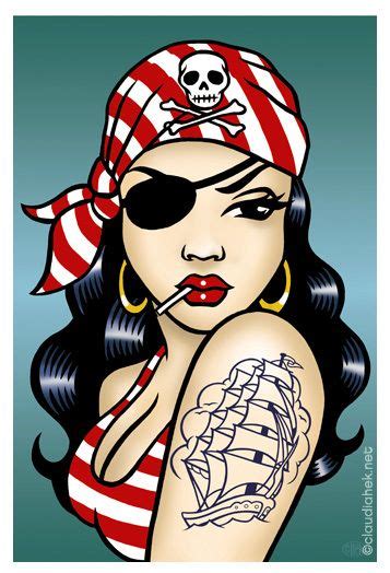 Pinterest Rockabilly Art Pirate Girl Tattoos Pirate Art