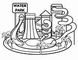 Waterpark Park Water Coloring Clipart Drawing Clipartmag sketch template