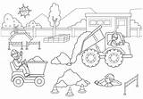 Construction Coloring Pages Printable Template sketch template
