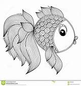 Mandalas Fisch Ausmalen sketch template