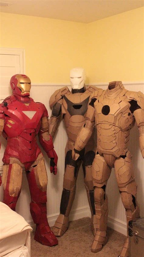 cardboard iron man suits geek crafts