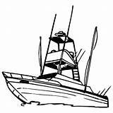 Boat Fishing Coloring Pages Drawing Color Line Yacht Recreational Clip Sport Boats Clipart Play Kids Printable Row Template Speed Getdrawings sketch template