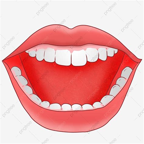 mouth teeth white transparent cartoon hand drawn open mouth  white