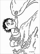 Coloring Moana Pages Baby Popular sketch template