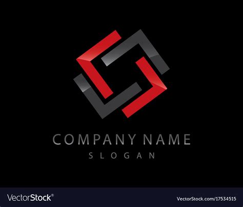 abstract logo  black background royalty  vector image