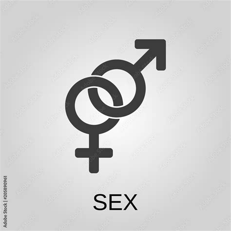 Sex Icon Sex Symbol Flat Design Stock Vector Illustration Stock