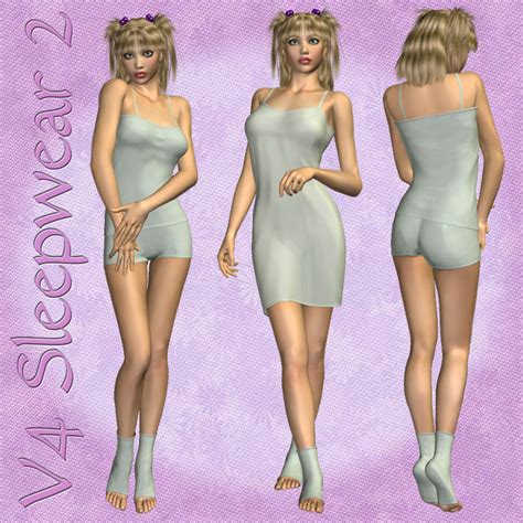 V4 Sleepwear 2 Outfit 3d Figure Assets 3d Models Richabri