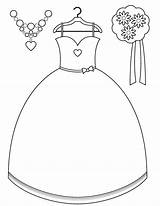 Wedding Dress Coloring Pages Printable Getcolorings Color Marriage sketch template