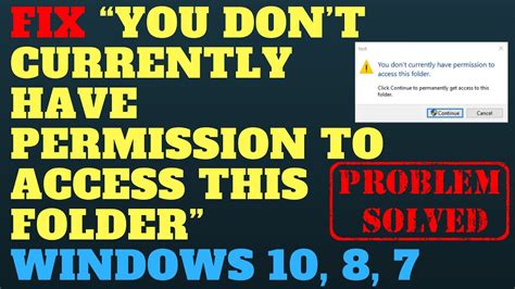 fix  dont   permission  access  folder windows    benisnous