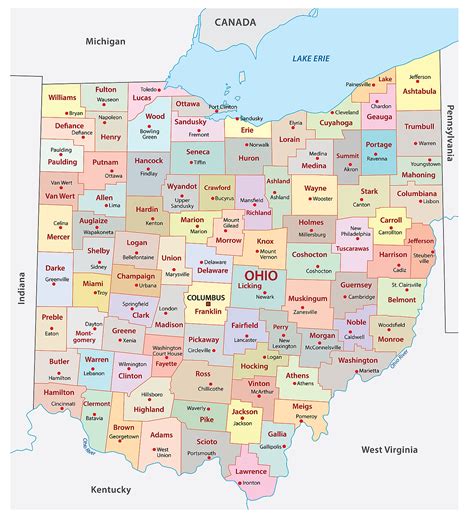 ohio maps  cities  counties washington map state