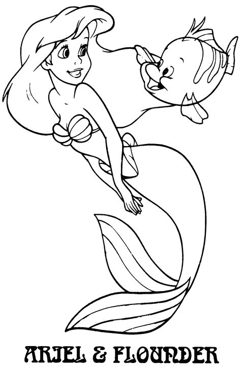 hudyarchuleta printable flounder   mermaid coloring pages