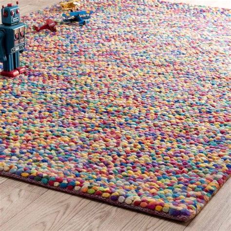 tapis en laine multicolore    cm rainbow white carpet living room bedroom carpet