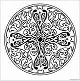 Celtic Coloring Cross Mandala Pages Color Print Getcolorings Choose Board Coloringpagesonly Printable sketch template