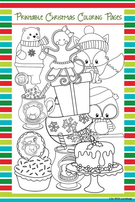 christmas activity  coloring pages life  lovebugs