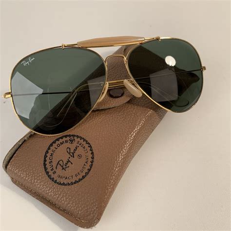 Ray Ban Bausch And Lomb Vintage Gold Mint Outdoorsman Aviator Sunglasses