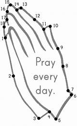 Praying Hands Prayer Coloring Dot Bible Dots Hannah Connect Pages Kids Crafts Pray School Sunday Lords Activities Preschool Color Prays sketch template