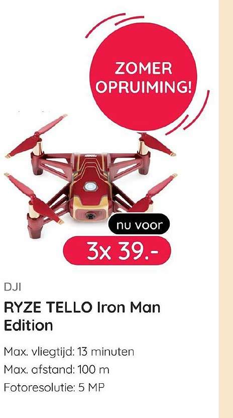 dji ryze tello iron man edition drone aanbieding bij kijkshop