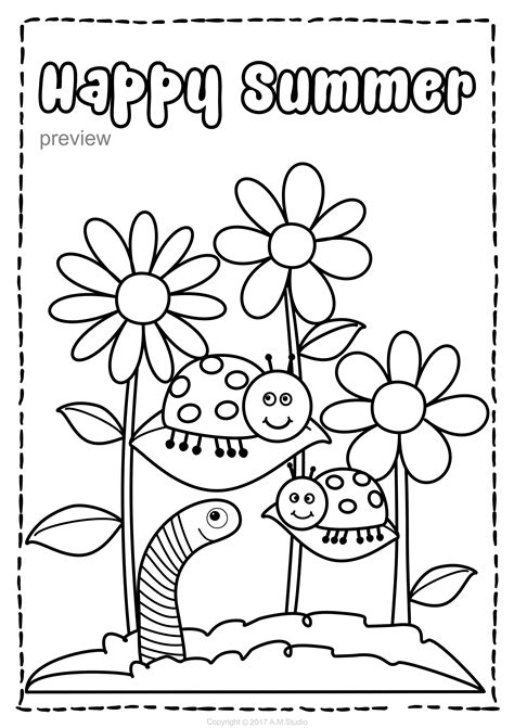 summer coloring preschool coloring pages