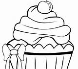 Cupcake Coloring Colouring Cute Pages Printables Pretty Very Clipart Pinclipart Transparent Big sketch template