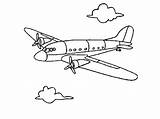 Coloring Airplane Printable Pages Kids Planes sketch template
