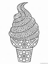 Coloring Ice Cream Pages Zentangle Printable Coloring4free Food Adults Cone Adult Related Posts sketch template