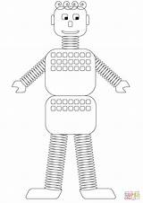 Robot Starodawny Roboty Drukuj sketch template