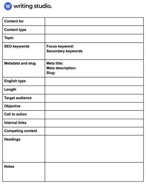 write  content  template