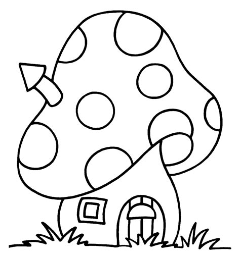 mushroom house coloring pages house colouring pages easy coloring