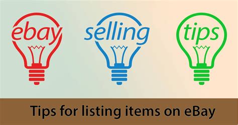 important tips  listing items  ebay education resourceslk