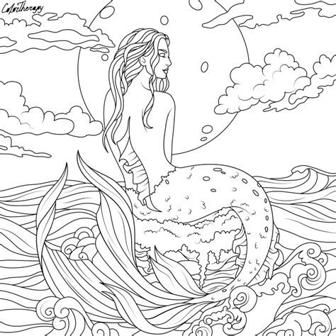 pin  nupur bhatnagar  devian art mermaid coloring pages fairy