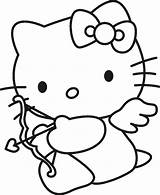 Kitty Hello Coloring Pages Color Kids Printable Cute Gonna Idea Think Play Using Its Great Her Cupid sketch template