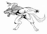 Lobo Garou Ausmalbilder Loup Werwolf Werewolf Lobisomem Colorier Coloriages Colorir sketch template