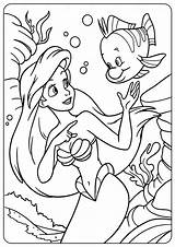 Coloring Ariel Flounder Disney Pages Printable Choose Board Pdf Sheets sketch template