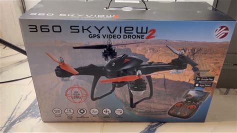 skyview gps video drone  unbox  quick set  youtube