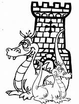 Castle Coloring Dragons Printable Kids Pages Dragon Castles Coloriage Colouring Ecoloringpage Printables sketch template