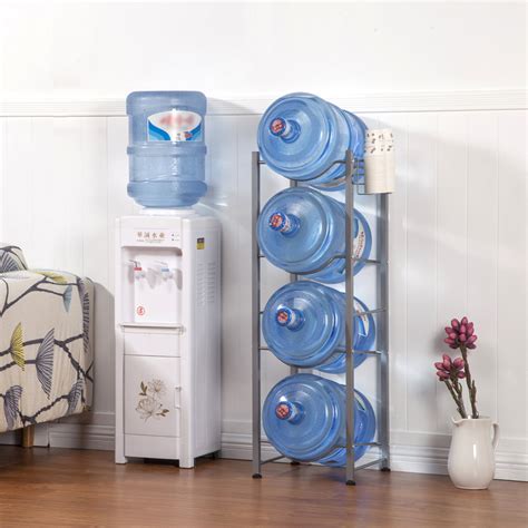 tureclos  tier  gallon water bottle holder shelf metal shelf system stand heavy duty water