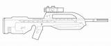 Halo Rifle Battle Lineart Br55 Deviantart Vector sketch template