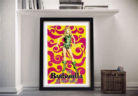 barbarella vintage framed movie poster canvas prints australia