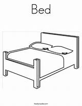 Bed Coloring Template Print Pages Outline Chair Built Noodle Twisty Twistynoodle Tracing Ll Change sketch template