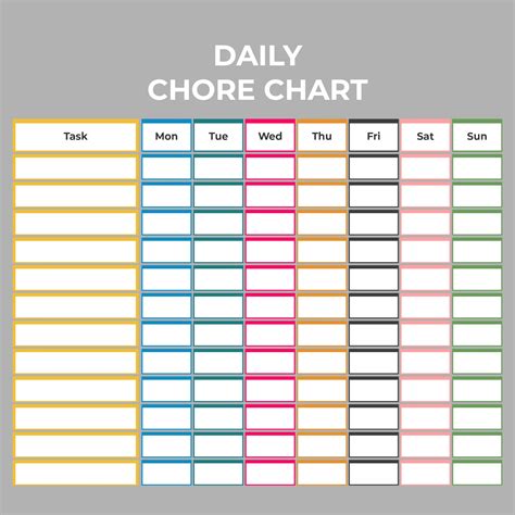 blank weekly chart  printable templates