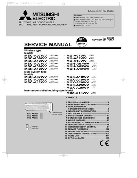 mitsubishi msh rv service manual manualzz