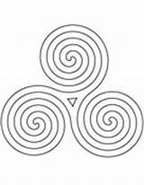 Pattern Spiral Coloring Celtic Pages Tile sketch template