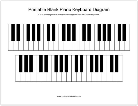 blank piano keyboard template printable word searches