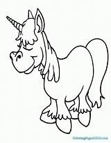 Unicorn Coloring Cute Pages Kids Animea sketch template