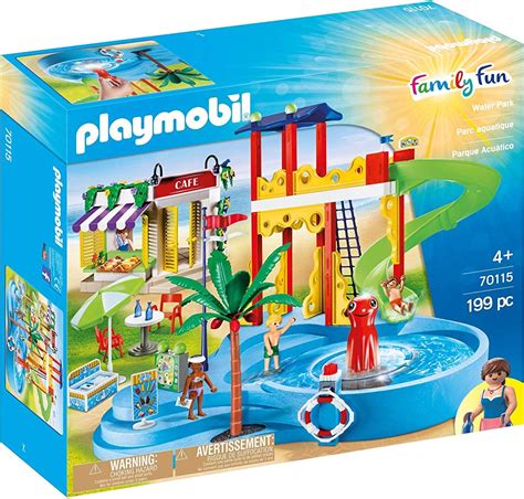 playmobil family fun  duzy park wodny ze zjezdzalnia sklep kleks