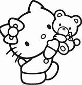 Kitty Hello Coloring Pages Colouring Printable Colorear Para Dibujos Sheets Paper Characters Cute Book Halloween Drawing Print Teddy Disney Draw sketch template
