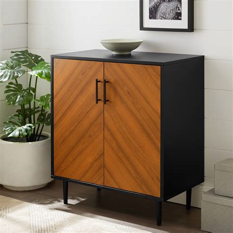 walker edison furniture company  modern bookmatch accent cabinet ebay